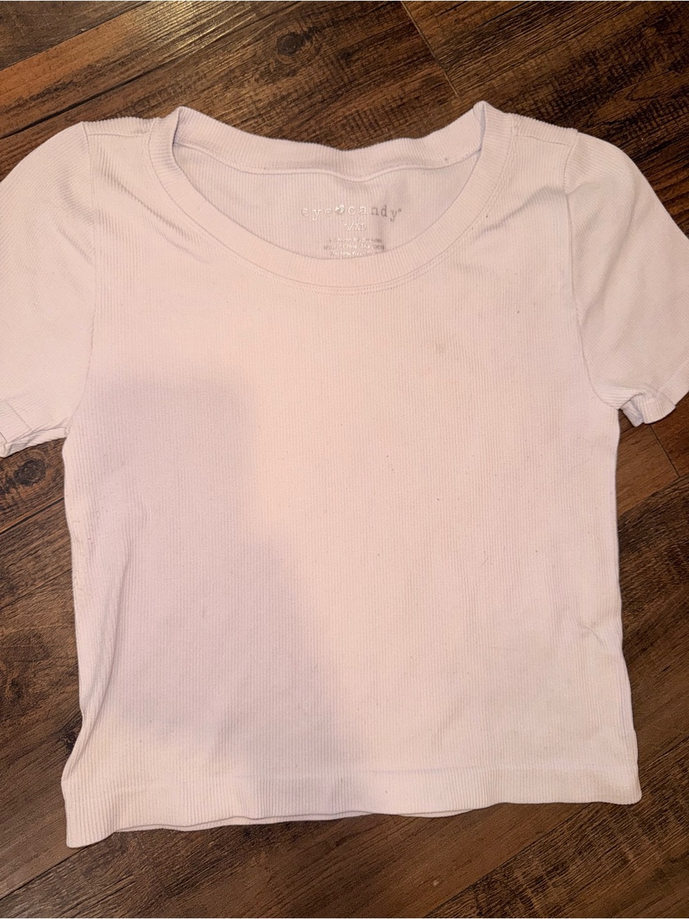 Candy Pink Ribbed Short Sleeve Tee